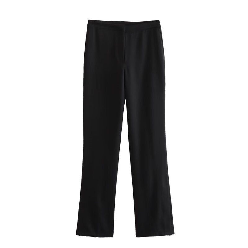 Ensemble élégant à détails pliés et fente latérale