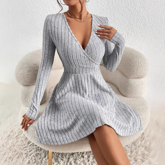 Robe Cintrée à Manches Longues