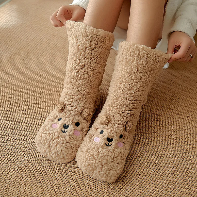 Chaussettes Hiver Douces Antidérapantes