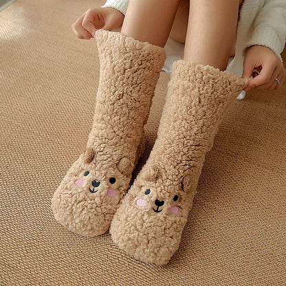 Chaussettes Hiver Douces Antidérapantes