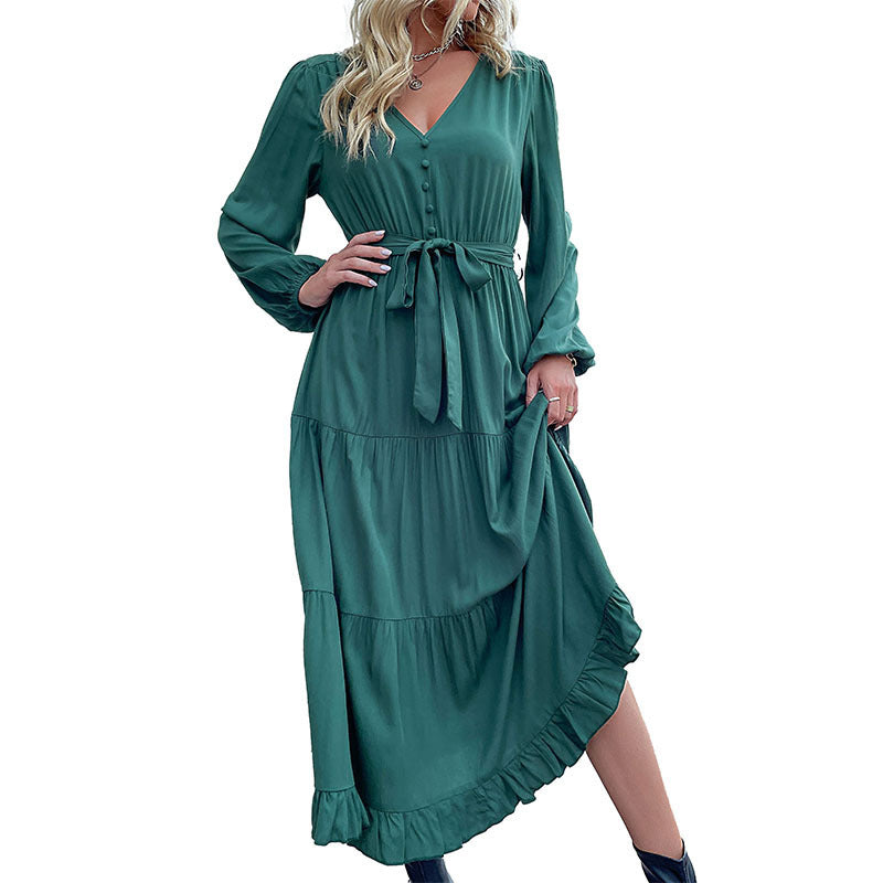 Robe longue en maille côtelée à bretelles
