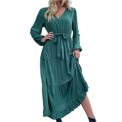 Robe longue en maille côtelée à bretelles