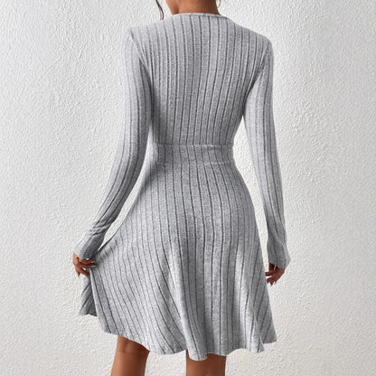 Robe Cintrée à Manches Longues