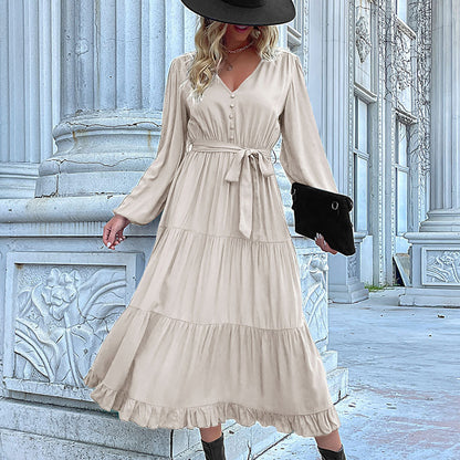 Robe longue en maille côtelée à bretelles