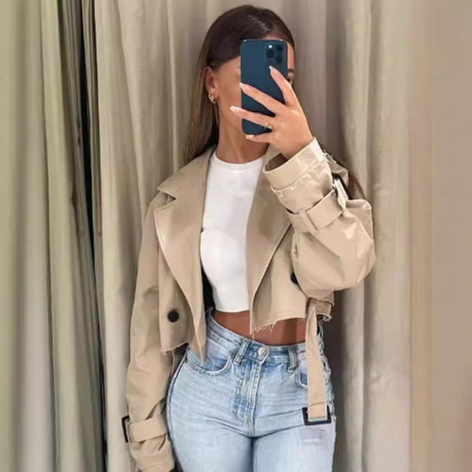 Trench Court Chic – Manteau Léger pour Tous les Jours