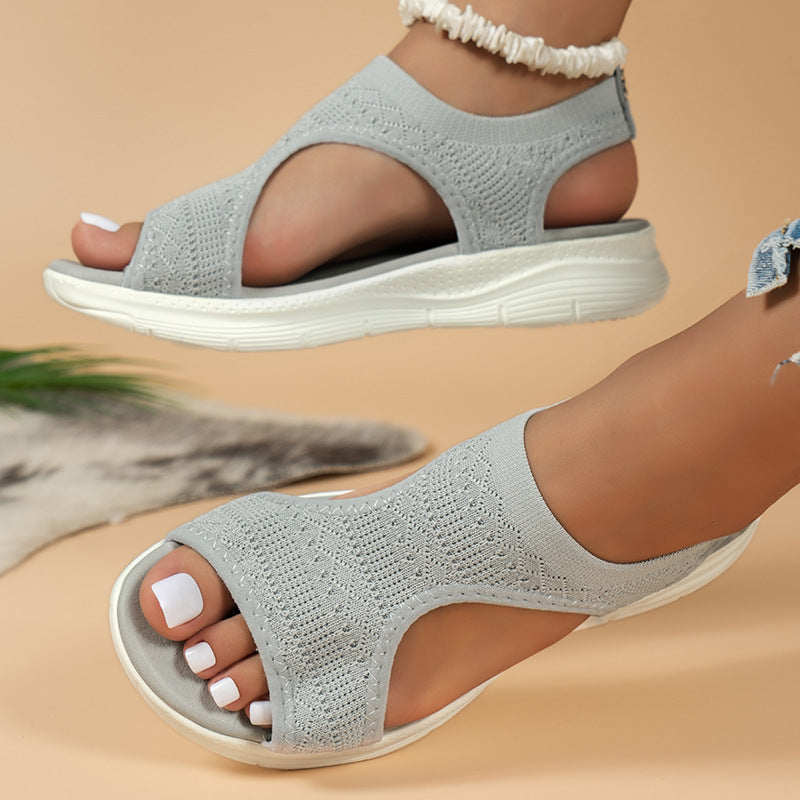 Dynamisme Estival – Sandales Flyknit À Bout Ouvert Romaines