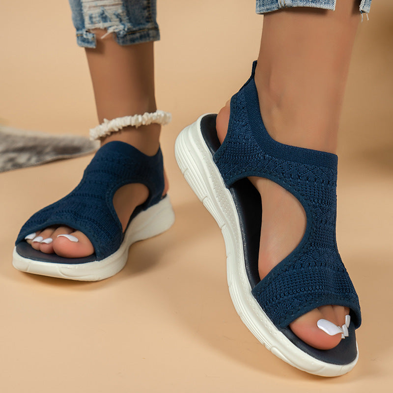Dynamisme Estival – Sandales Flyknit À Bout Ouvert Romaines