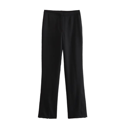 Ensemble élégant à détails pliés et fente latérale