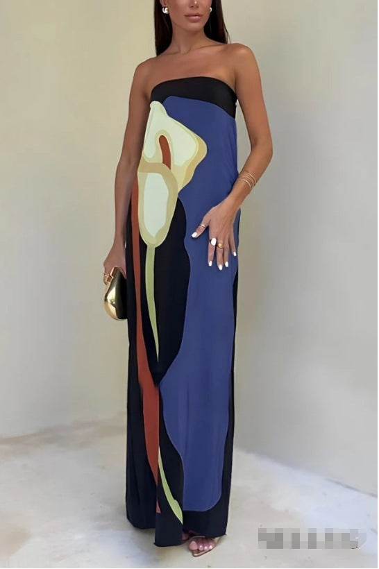 Robe casual longue avec encolure souple