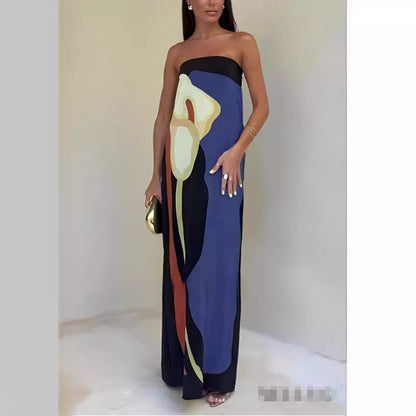 Robe casual longue avec encolure souple