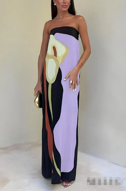 Robe casual longue avec encolure souple