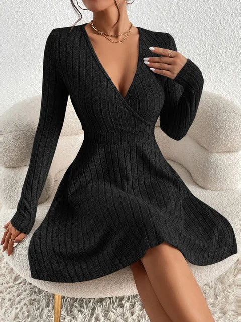 Robe Cintrée à Manches Longues