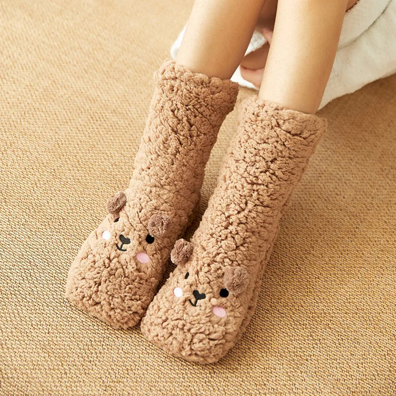 Chaussettes Hiver Douces Antidérapantes