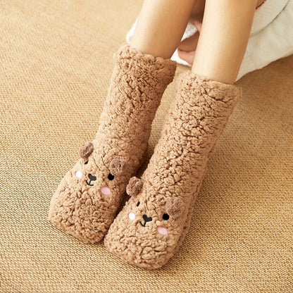 Chaussettes Hiver Douces Antidérapantes