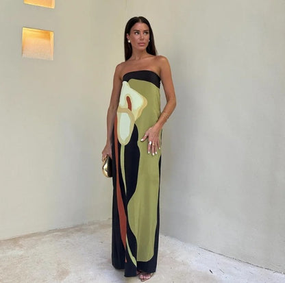 Robe casual longue avec encolure souple