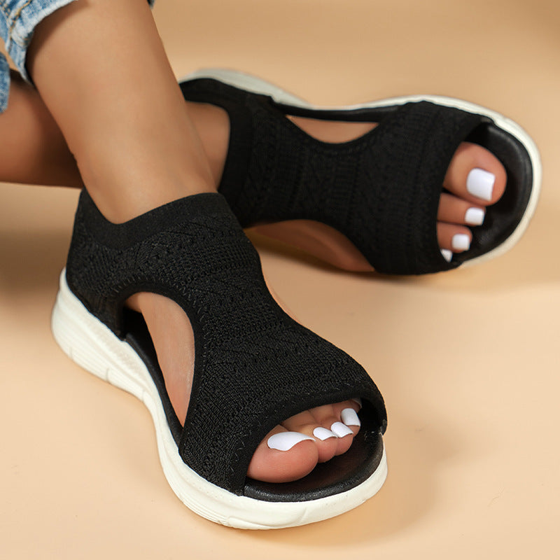 Dynamisme Estival – Sandales Flyknit À Bout Ouvert Romaines
